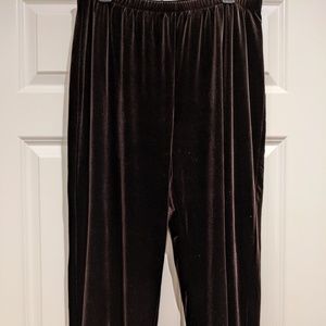 Chicos Black Velour Pants